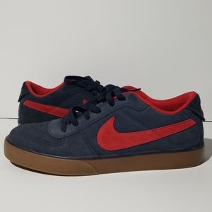 Nike 6.0 dunks Navy and Red Suede Gum Sole